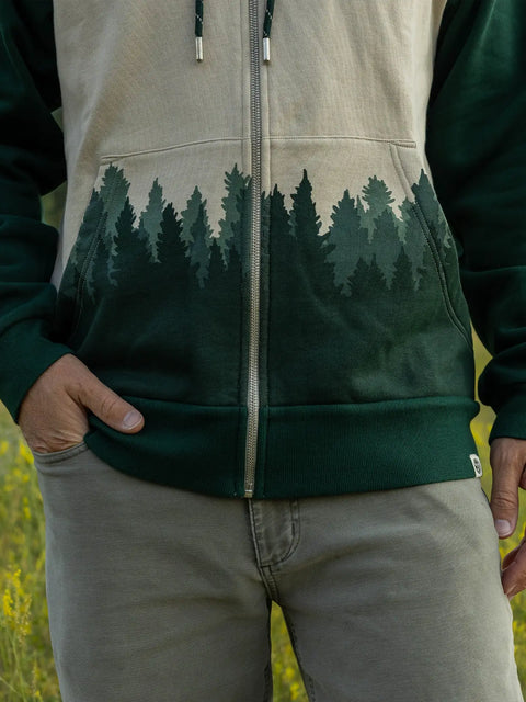 FADING FOREST zip hoodie