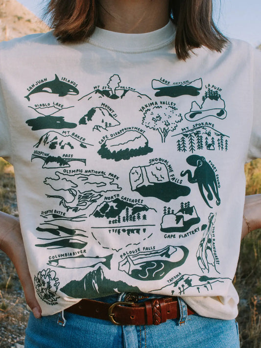 WASHINGTON NATURE CHECKLIST tee