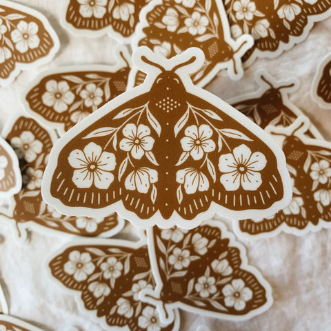 FLORAL MOTH sticker