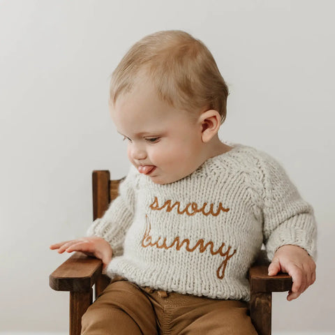 SNOW BUNNY baby sweater