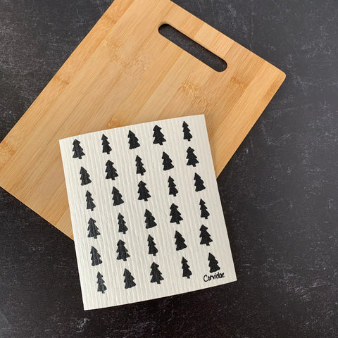 PINE TREES swedish dishcloth