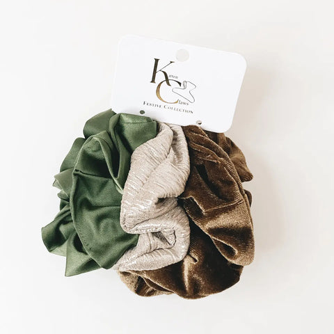FESTIVE TRIO scrunchies
