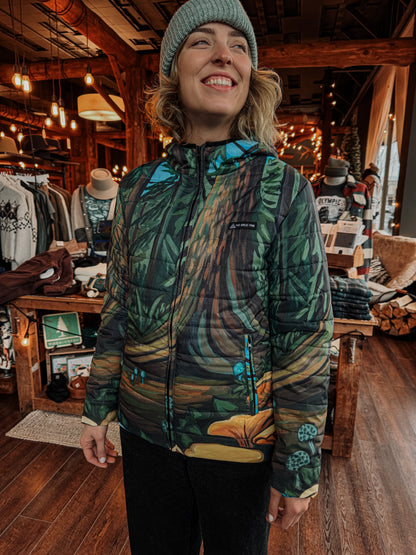 GIANNA ANDREWS x THE GREAT PNW forest puffy jacket