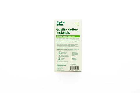 ALPINE START medium roast instant coffee 8-pack