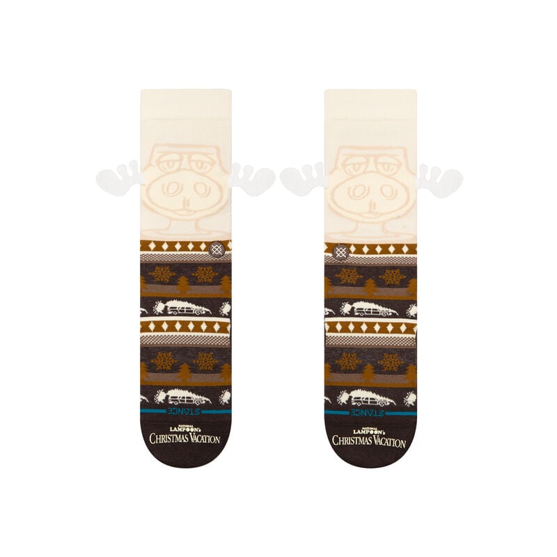 CHRISTMAS VACATION EGGNOG crew socks