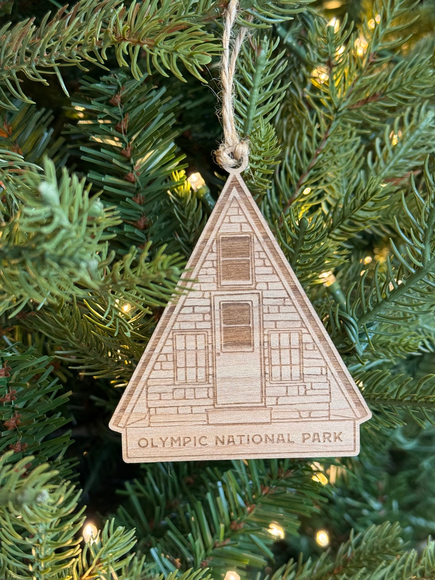 OLYMPIC NATIONAL PARK a-frame wood ornament