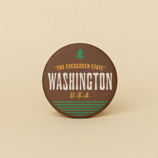 EVERGREEN STATE round magnet