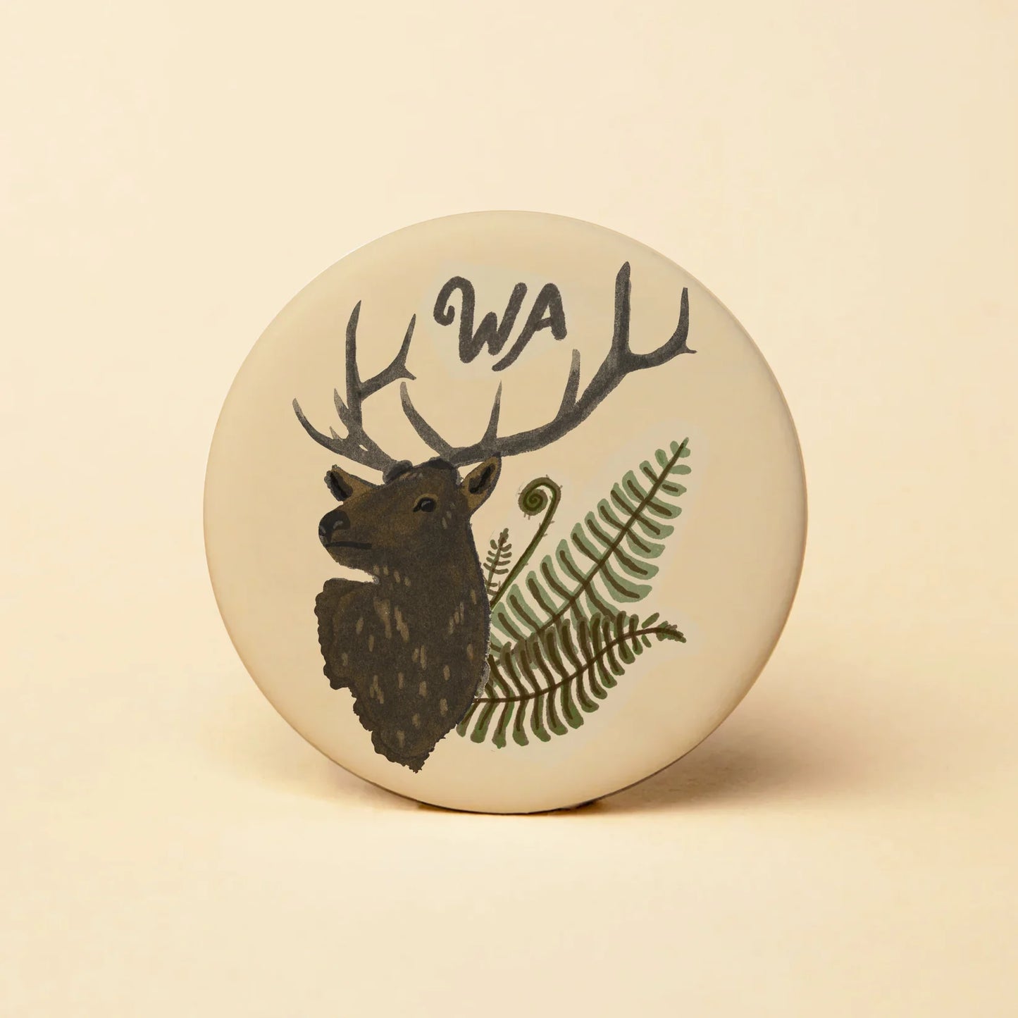 WA ELK round magnet