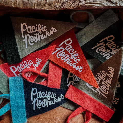 PACIFIC NORTHWEST mini felt pennant ornament