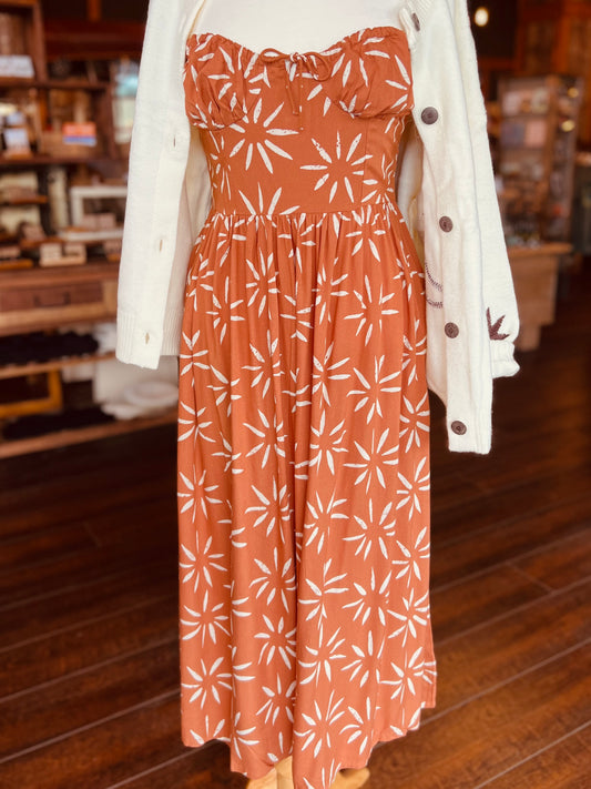 RISING SUN midi dress