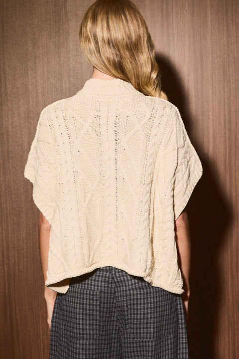 FRESH CATCH relaxed cable knit