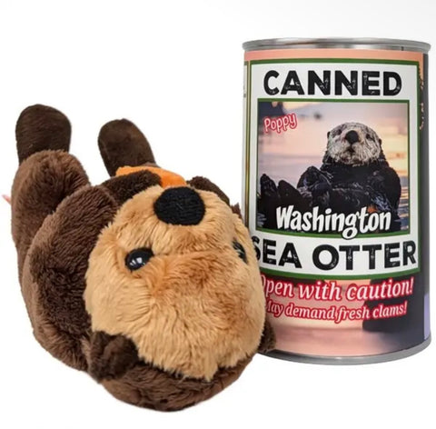 CANNED WASHINGTON SEA OTTER plushie