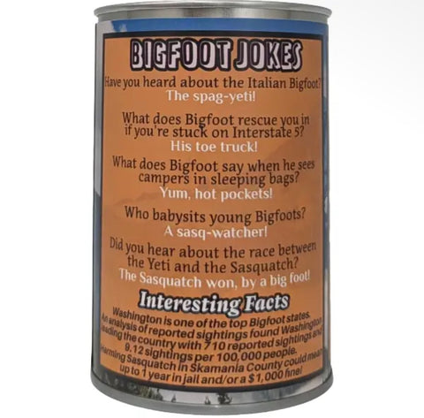 CANNED WASHINGTON BIGFOOT plushie