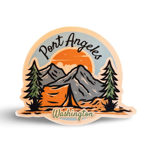 PORT ANGELES tent sticker