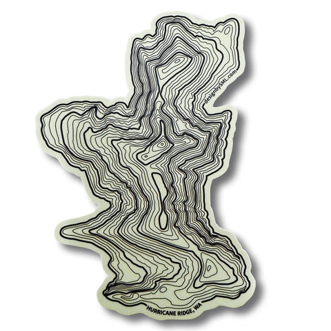 HURRICANE RIDGE topography sticker