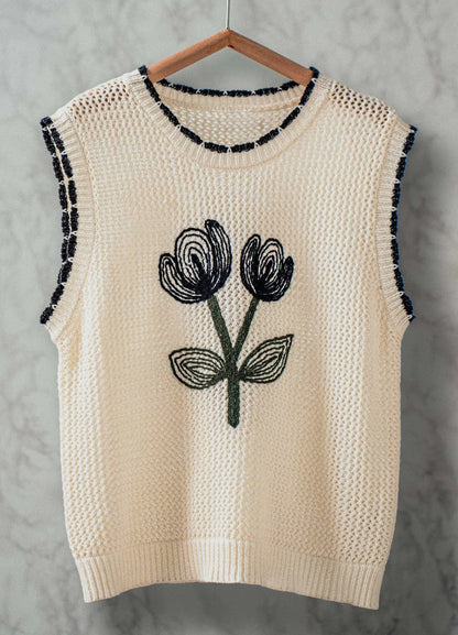 FALL FLORAL knit tank