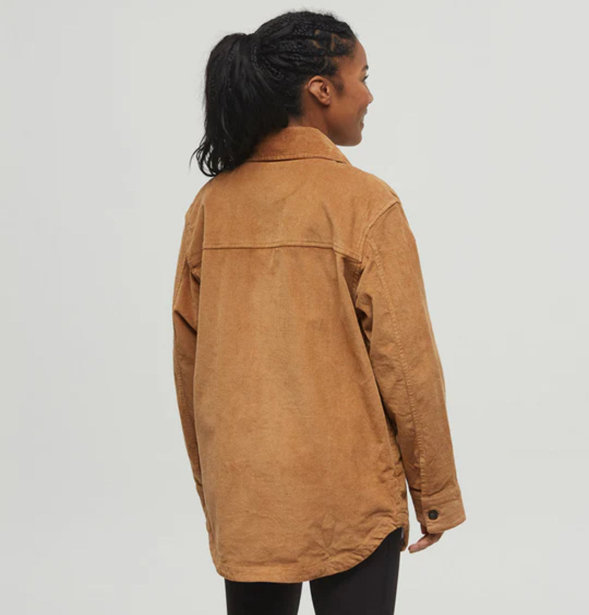 ECOSTRETCH corduroy shacket