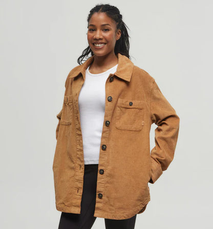 ECOSTRETCH corduroy shacket