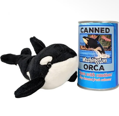 CANNED WASHINGTON ORCA plushie