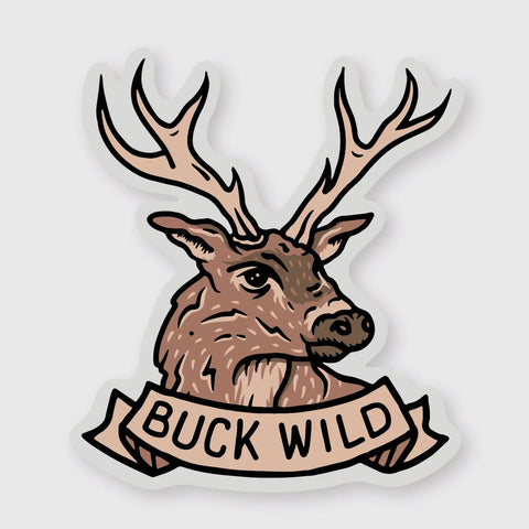 BUCK WILD sticker