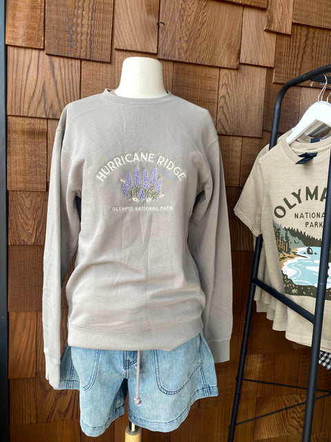 HURRICANE RIDGE embroidered crewneck
