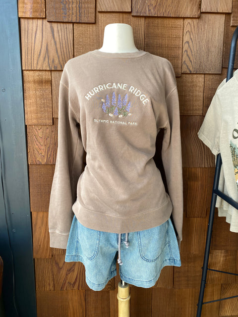 HURRICANE RIDGE embroidered crewneck