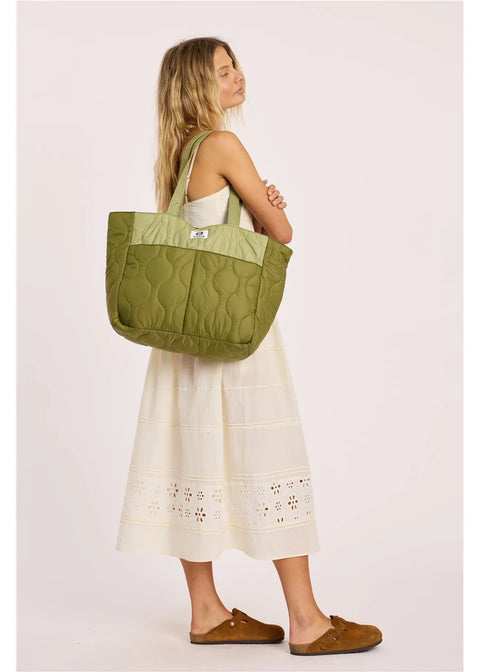 ROAM WILD quilted tote