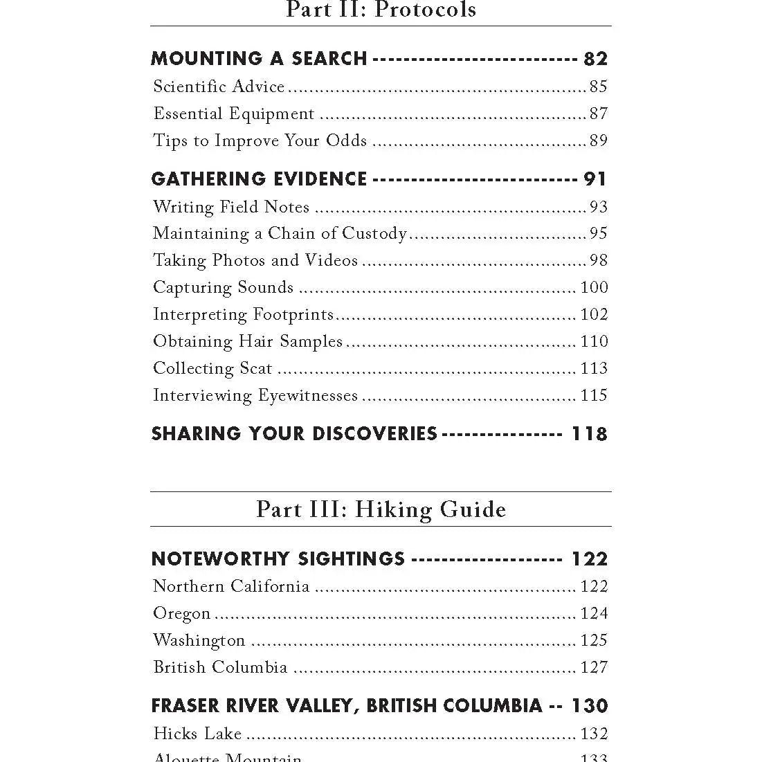 THE SASQUATCH SEEKER’S field manual