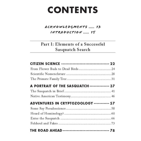 THE SASQUATCH SEEKER’S field manual