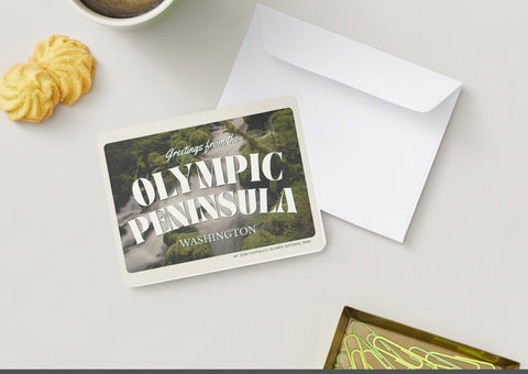 GREETINGS FROM OLYMPIC PENINSULA post card
