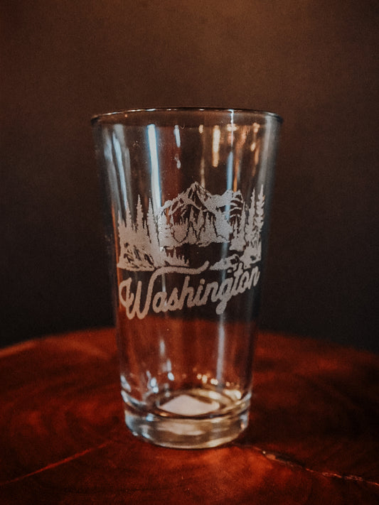 WA STATE pint glass