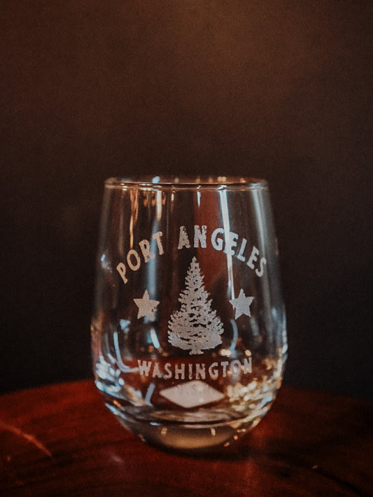 PORT ANGELES stemless wine glass