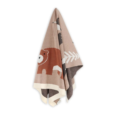 WOODLAND WONDERS organic cotton baby blanket