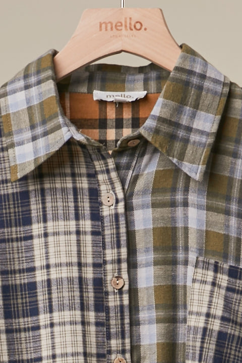GOOD HARVEST plaid patchwork flannel