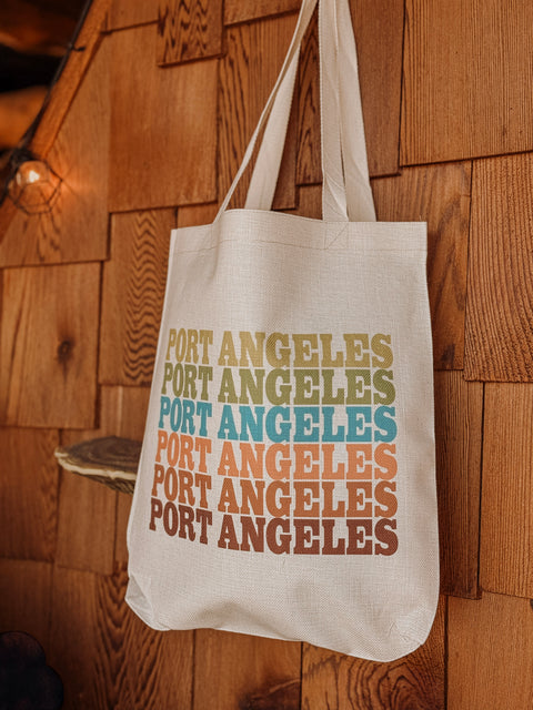 RETRO PORT ANGELES tote bag