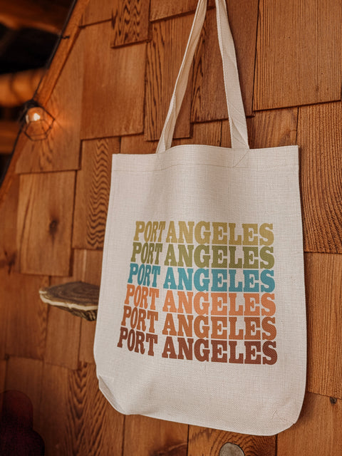 RETRO PORT ANGELES tote bag
