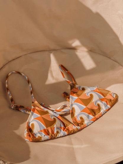 WAVE CHECK bikini top