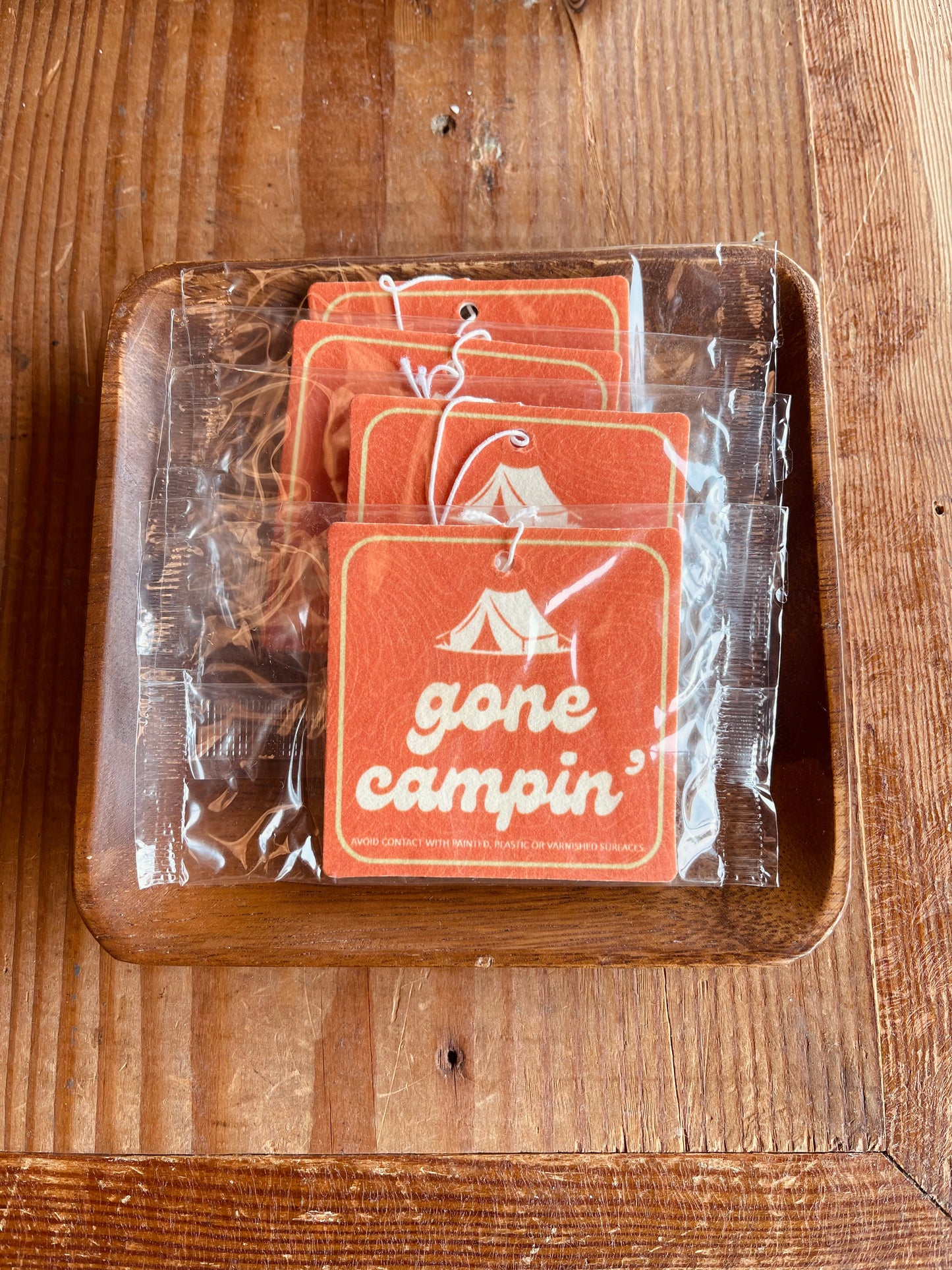 GONE CAMPIN' air freshener