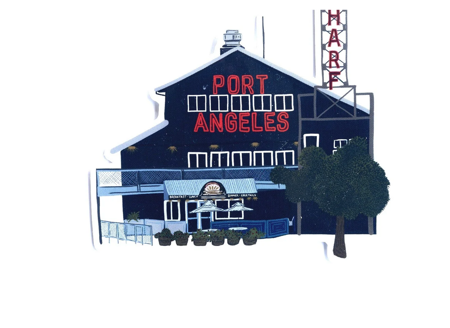 PA WHARF sticker
