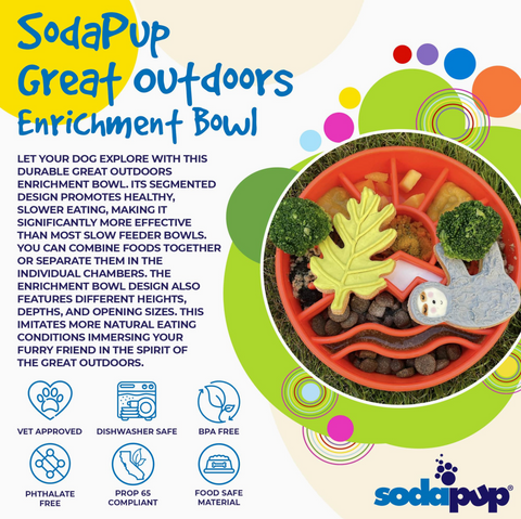 GREAT OUTDOORS slow feed dog bowl