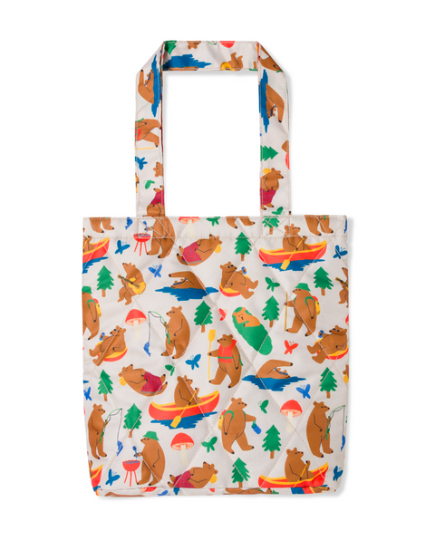 BEARS AT CAMP tote bag