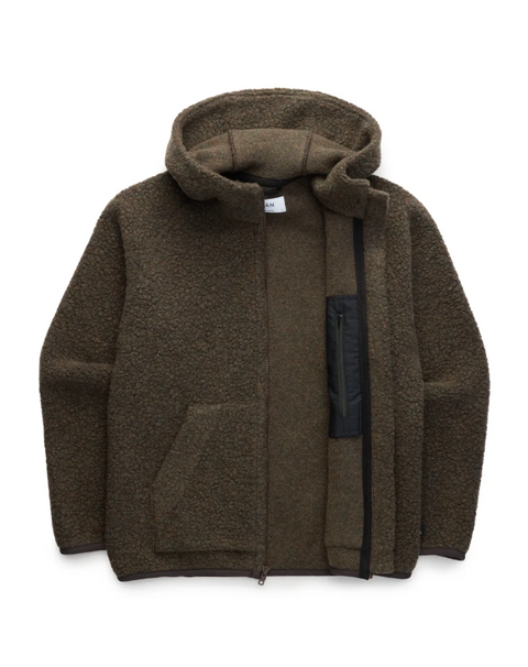 PECORA women’s wool zip hoodie