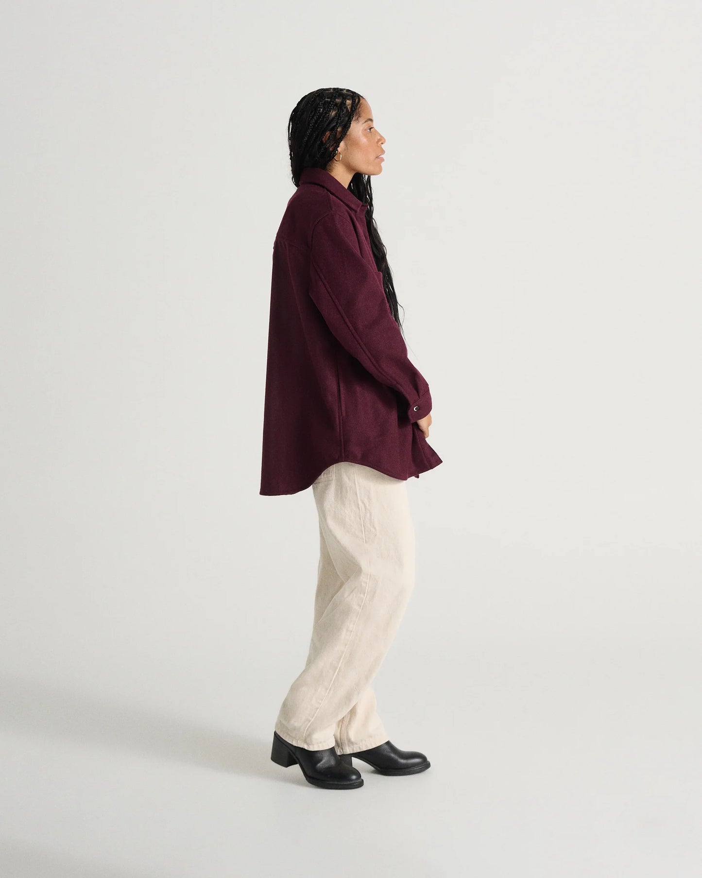 MELTON women’s relaxed wool shirt