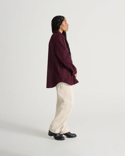 MELTON women’s relaxed wool shirt
