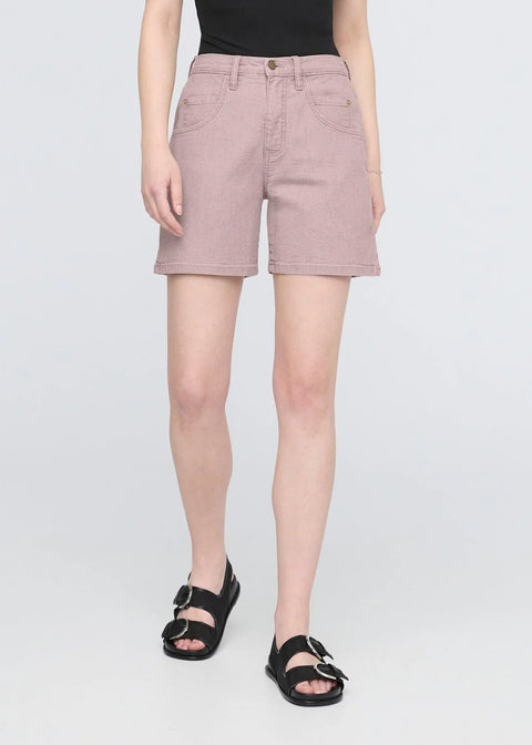 STRETCH CANVAS high rise shorts