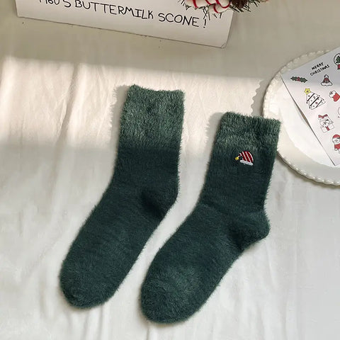 COZY CHRISTMAS embroidered socks