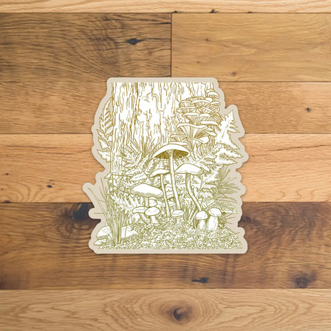 FOREST MUSHROOM vinyl sticker