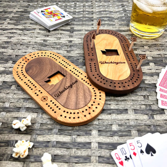 WASHINGTON STATE travel cribbage board