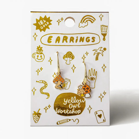 MUSHROOM BUTTERFLY earrings