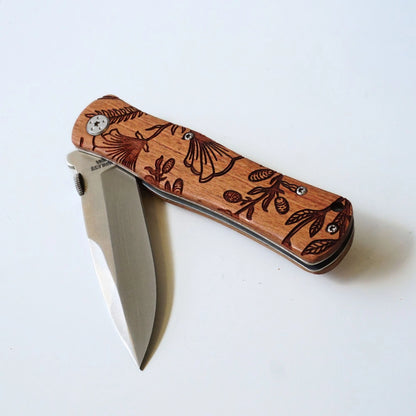 FLORAL ENGRAVED pocket knife